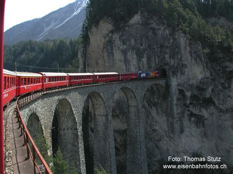 Rhb Auf Dem Landwasserviadukt Eisenbahnfotos Ch