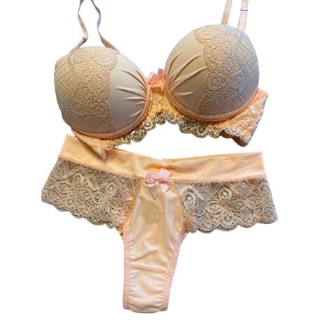 Conjunto Lingerie Renda Calcinha E Suti Bojo Salm O Shopee Brasil