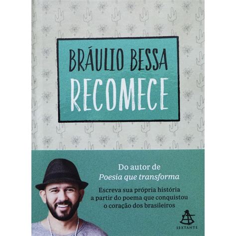 Livro Recomece Bráulio Bessa Capa Dura Shopee Brasil