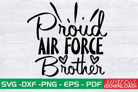 Proud Air Force Brother Svg Design Graphic By Svgwow760 · Creative Fabrica