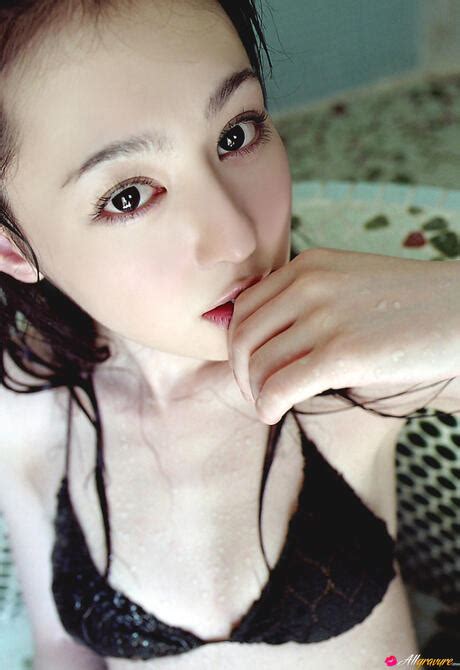 Amazing Japanese Babe Rina Akiyama Strips And Fingers Her Twat In The Rain