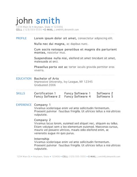 50 Free Microsoft Word Resume Templates For Download