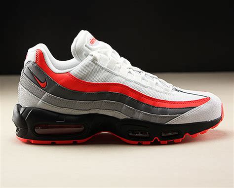 Nike Air Max 95 Essential White Bright Crimson Black Pure Platinum 749766 112