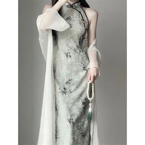 Новинка 2024, улучшенное молодежное платье Ципао Qipao, Новая китайская ...