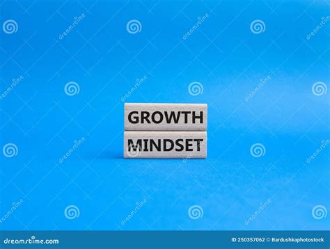 Growth Mindset Symbol Concept Word Growth Mindset On Wooden Blocks