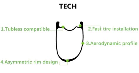 Zra C Mm Asymmetric Tubeless Hookless Road Bike Rim