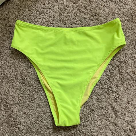Neon Green Bikini Bottom Size Medium Brand Depop