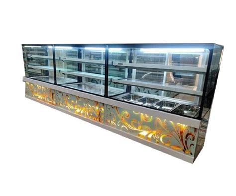 Ss And Glass Rectangular Food Display Counter At Rs Feet In