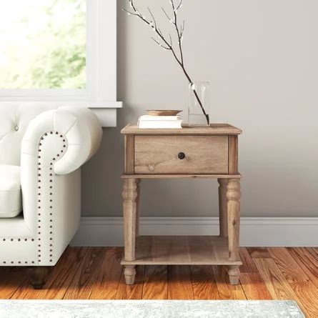 Sand Stable Birkley End Table With Storage Drawer Wayfair