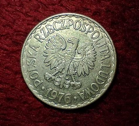 Moneta 1 złoty Rzeczpospolita Ludowa Polska moneta 1976 Grodzisk