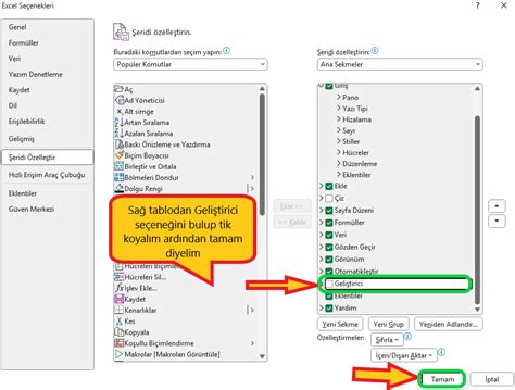 Excel Onay Kutusu Ekleme Resimli Anlatım Birkonu