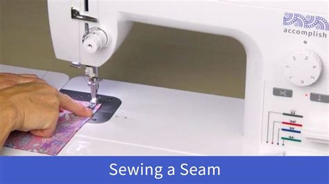 Sewing A Seam With The Baby Lock Accomplish Youtube