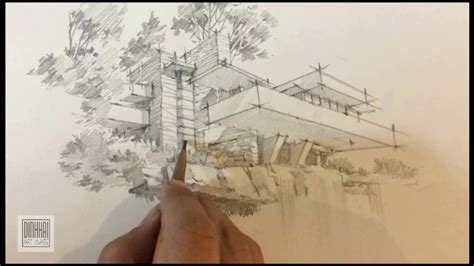 Fallingwater Sketch at PaintingValley.com | Explore collection of ...