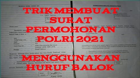 Contoh Surat Permohonan Masuk Bintara Polri Surat Permohonan