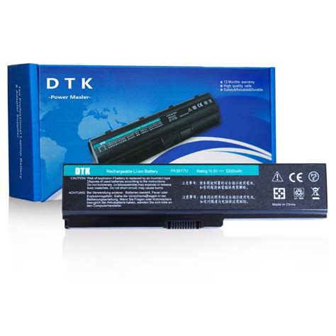 Dtk 6cells Laptop Notebook Battery For Toshiba Computer PA3817U 1BRS