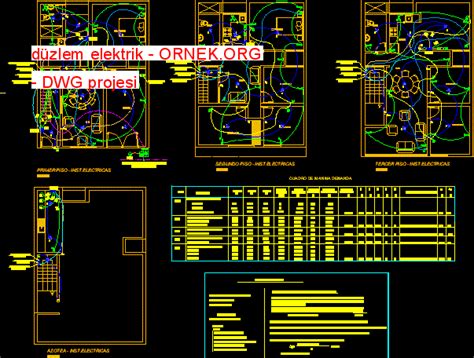 Elektrik Ayd Nlatma K K Otel Dwg Projesi Autocad Projeler