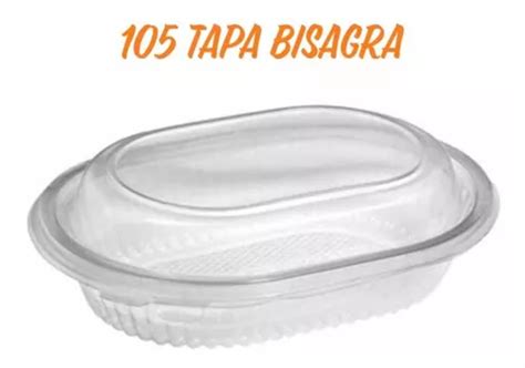 Bandejas Para Microonda Ovalada Tapa Bisagra X Unid