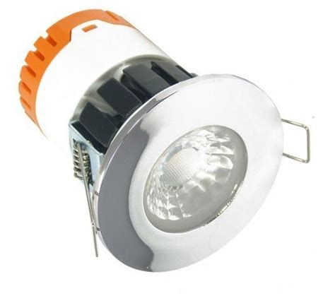 8w Warm White Dimming Enlite Led Ip65 Downlight Polished Chrome