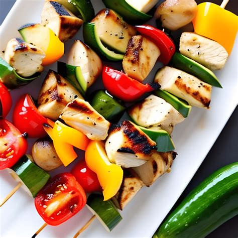 Brochettes De Poulet Et L Gumes Grill S Parfaite Pour L T