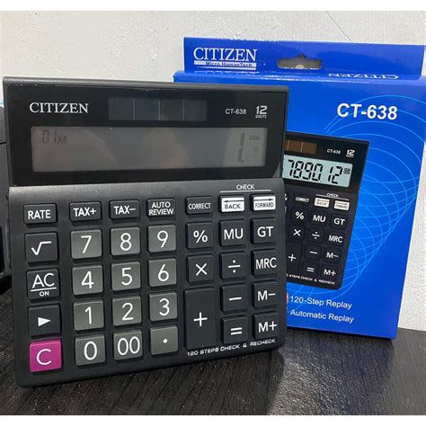 Jual Kalkulator Dagang Citizen 12 Digit CT 638 Check Correct Shopee