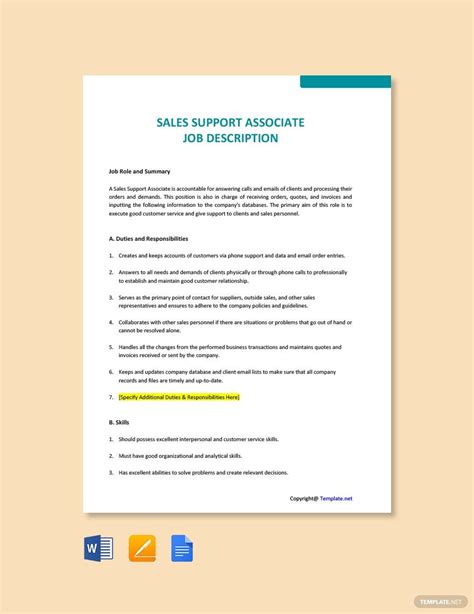 Free Free Associate Construction Manager Job Description Template