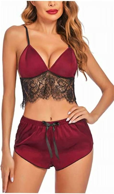 Buy Ssoshhub Women Maroon Self Design Lace Cotton Lingerie Set Online