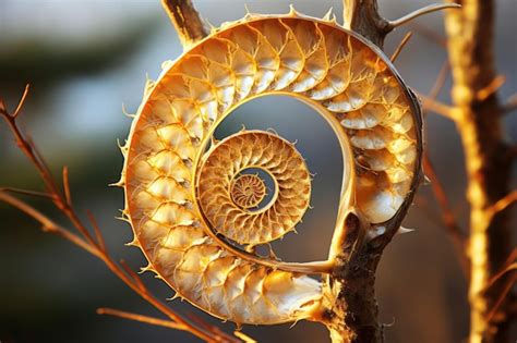 Premium AI Image The Harmonious Wonders Of Nature S Spirals Unveiling