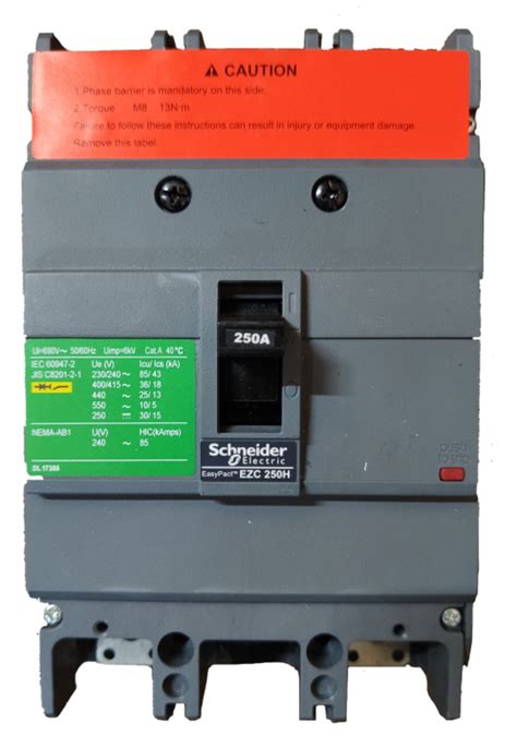 Schneider 250A 2 Pole Breaker Industrial Easy Pact 250A Single Phase