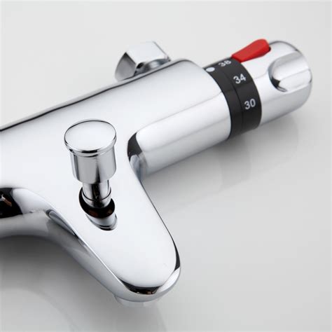 Juno Thermostatic Hot Cold Mixer Chrome Finish Wall Mount With Handheld Shower