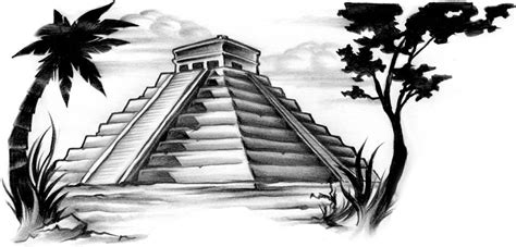 Aztec Temple Drawing at PaintingValley.com | Explore collection of Aztec Temple Drawing