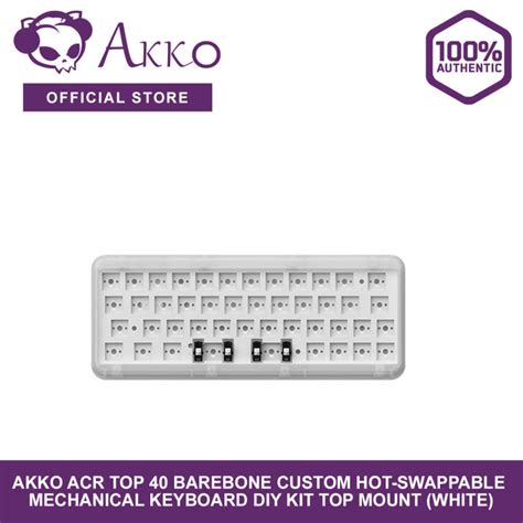 Akko Acr Top Barebone Custom Hot Swappable Mechanical Keyboard Diy Kit Top Mount White