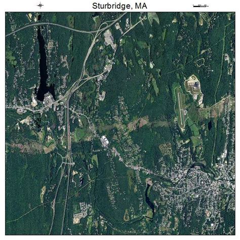 Aerial Photography Map of Sturbridge, MA Massachusetts