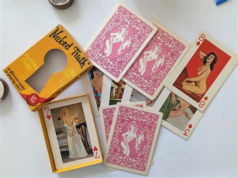 Lot Vintage Pin Up Playing Cards Naked Truth King Size