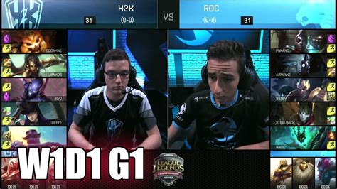 H2K Gaming Vs ROCCAT Game 1 S6 EU LCS Summer 2016 Week 1 Day 1 H2K