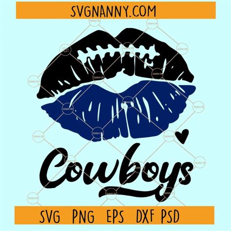 Cowboys Lips Svg Dallas Cowboys Logo Svg