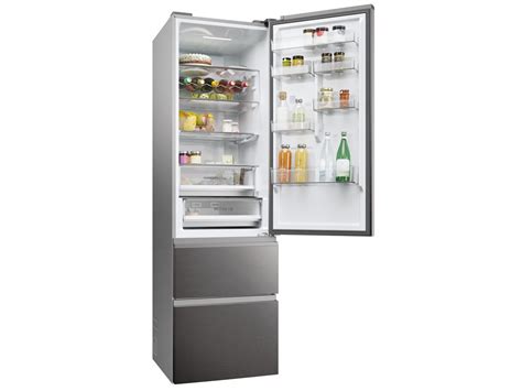 Lodówka HAIER HTW5620CNMP 3D No Frost 205cm Ciemny Inox cena opinie