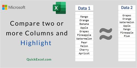 Compare Two Columns In Excel For Differences Different Sheets