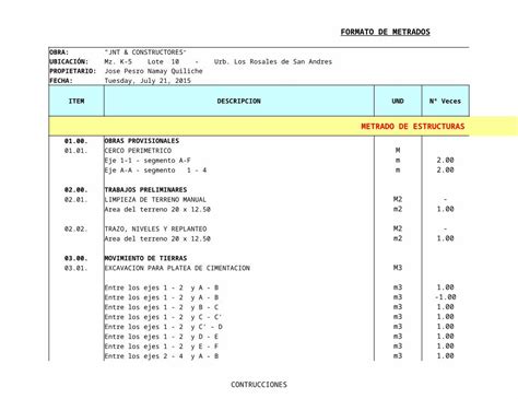 Xlsx Metrado De Concreto Dokumen Tips