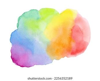 Pastel Rainbow Watercolor Watercolor Painting Stock Illustration ...