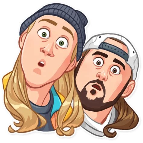 Jay And Silent Bob Funny Cartoon Wall Sticker 4 The Sticker Boy