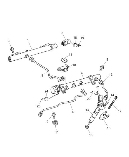 Fuel Rail 2007 Dodge Sprinter 2500