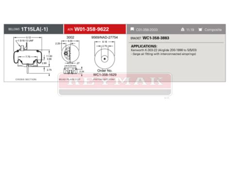 Bolsas de Aire para Suspensión FI 9622 REYMAK