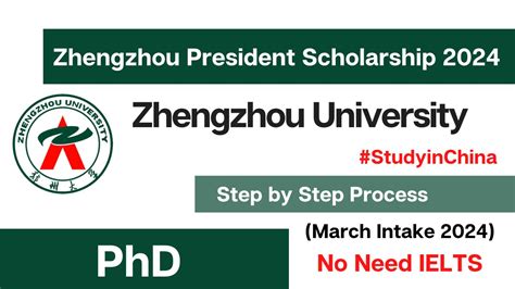 Zhengzhou University President Scholarship For March Intake China