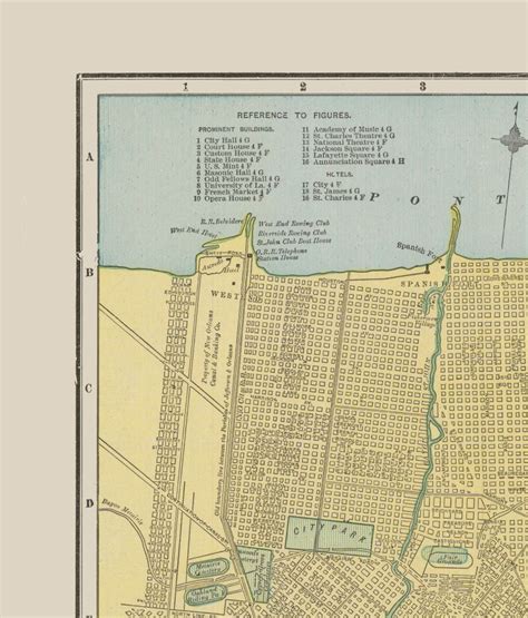 Historic City Map - New Orleans Louisiana - Cram 1892 - 23 x 26.95 - V ...