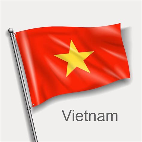 Premium Vector The National Flag Of Vietnam In Asia