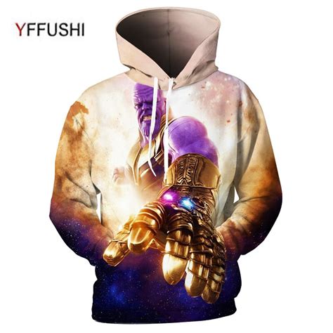 Yffushi 2018 New Fashion Thanos Hoodies Men Super Men 3d Print