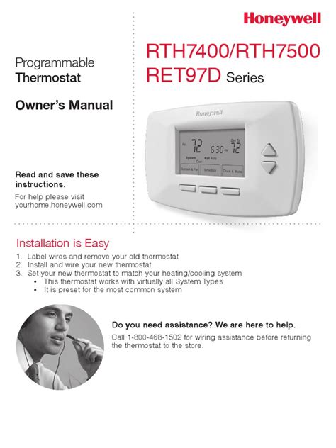 Honeywell Thermostat Manual Pdf Air Conditioning Thermostat