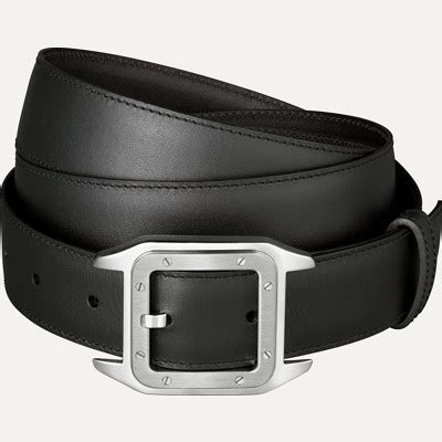 Crl Ceinture Santos Cuir De Vachette Noir Boucle