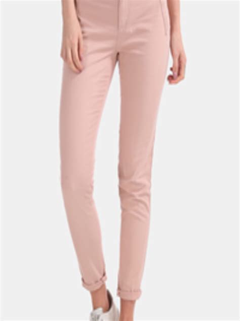 Buy Cherokee Women Pink Regular Fit Solid Cigarette Trousers Trousers For Women 11236128 Myntra