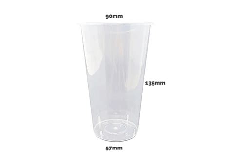 90mm 500ml Clear Milk Tea Cups Qnp Supplies 500 Countcase Ultra